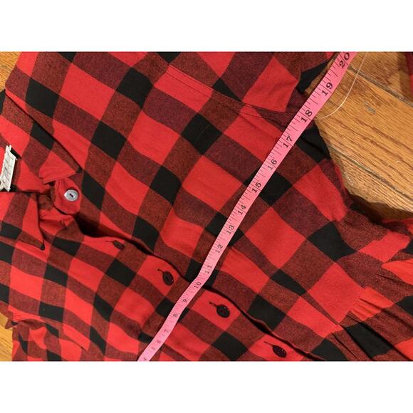 Vintage w/ tags Ann Tjian for Kenar Buffalo Plaid Midi Shirt Dress Size 10 - Picture 6 of 9